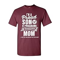 I'm A Proud Son of A Freaking Awesome Mom Mother Funny Gift DT Adult T-Shirt Tee