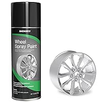 NADAMOO Aluminum Wheel Spray Paint, Semi-gloss Aerosol Car Rim Paint for Recolor and Protection of Metal Surface, Silver, 1 Can, 13 Oz