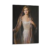 Feminine Wall Art, Victorian Women Poster Painting Canvas Print Poster Decorative Painting Canvas Wall Art Living Room Posters Bedroom Painting 24x36inch(60x90cm)