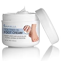 BARIELLE Tea Tree Foot Cream 3 oz. - Dry Cracked Heels Repair, Moisture Foot Cream