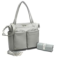 miss fong Diaper Bag Tote Baby Bag Leather Diaper Bag Backpack Large Diaper Tote Bag for girls & boys Diaper Bag Purse with 11 Diaper Bag Organizer,Changing Pad, Stroller Straps