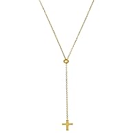 Halskette, 14 Karat Gelbgold, Kreuz-Stil, lang, 66 cm
