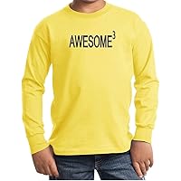 Kids Awesome Cubed Funny Math Youth Long Sleeve Shirt