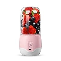 Portable Mini Electric Juicer USB Rechargeable Handheld Blender Fruit Mixers Fruit Food Milkshake Juice Maker Machine (Color : Pink)