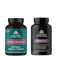 Ancient Nutrition Women's Hormones Capsules, 60 Count + Multivitamin for Women 40+ Once Daily, 30 Count