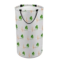 Heart Beat Large Laundry Basket Freestanding Waterproof Laundry Hamper with Handle Storage Basket for Dorm Family