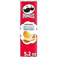 Pringles Potato Crisps Chips, Lunch Snacks, On-The-Go Snacks, Lightly Salted, 5.2oz Can (1 Can)