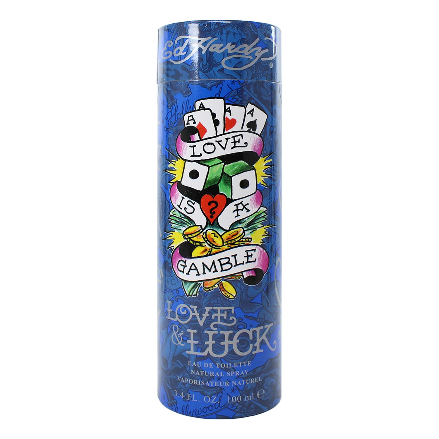 Ed Hardy Love & Luck for Men 3.4 oz 100 ml EDT Spray (Pack of 2)