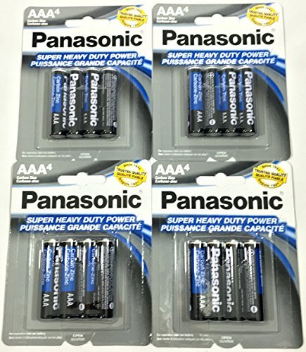 Panasonic 16PC AAA Batteries Super Heavy Duty Power Carbon Zinc Triple A Battery 1.5V