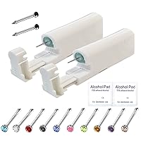 Disposable Self Use Nose Piercing Kit Safe Sterile Nose Piercing Gun Tool for Nose Piercing Hypoallergenic Nose Stud