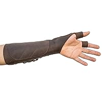 Forearm Guard for Archery Bow, Protective Wrist Arm Bracer, Archers Shooting Quiver, Handmade from Full Grain Leather, Bourbon Brown