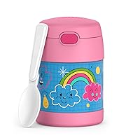 THERMOS FUNTAINER 10 Ounce Stainless Steel Vacuum Insulated Kids Food Jar with Spoon, Sketchbook