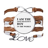 I Am The Religious Boy Art Deco Gift Fashion Bracelet Love Chain Rope Ornament Wristband Gift