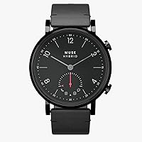 Muse Modernist Hybrid Smartwatch for Men & Women with Bluetooth Connectivity, Step Counter, Sleep Monitoring, 5ATM Water Resistant, 1 Year Battery Life (40MM, Jet Black, Smart Watch)…