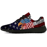 American Flag Shoes for Men Women Running Shoes Womens Mens Comfortable Walking Tennis Sneakers Athletic Shoes Gifts