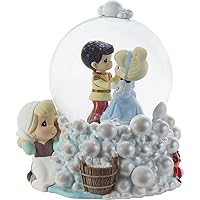 Precious Moments 201115 Disney Showcase Follow Your Dreams to Happily Ever Resin/Glass Musical Cinderella Snow Globe, One Size, Multicolored