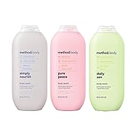 Body Wash Variety Pack - 3 Scents - Simply Nourish, Pure Peace And Daily Zen - 18 Fl Oz Each