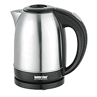 Better Chef Cordless Electric Kettle | 7-Cup | Stainless Steel | 360-deg Swivel Base | Auto Boil-Dry Shut-Off