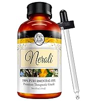 Neroli Essential Oil - Therapeutic Grade for Aromatherapy, Diffuser, Massage, Perfume, Relaxation - Dropper - 4 fl oz