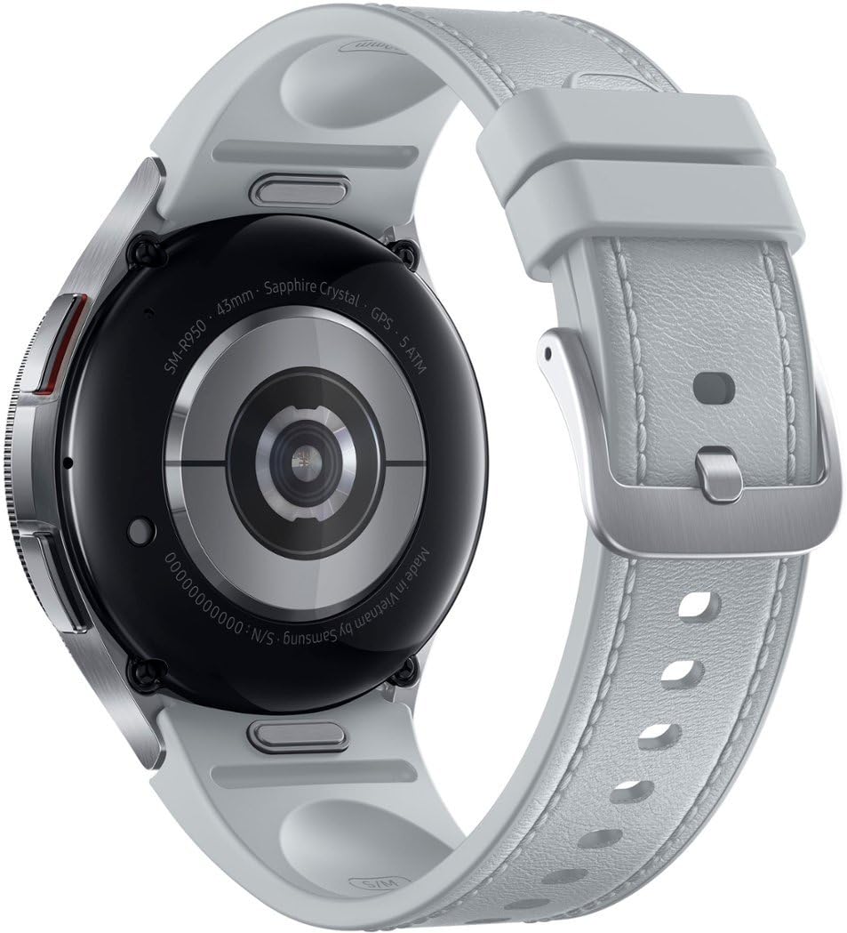 SAMSUNG Galaxy Watch 6 Classic 43mm Stainless-Steel Smartwatch w/Fitness Tracker, Heart Monitor, BIA Sensor, Bluetooth – Silver