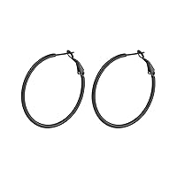 Stainless Steel Hoop Earrings For Girls, Medical Stainless Steel Earrings Round Circle Hoop Earrings for Women