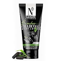NUTRIGLOW Natural’s Bamboo Charcoal Body Lotion for Intense Hydration & Moisture Lock with Shea Butter - 100g