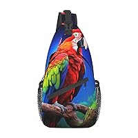 Parrot Crossbody Sling Backpack Sling Bag for Women Hiking Daypack Chest Bag Shoulder Bag