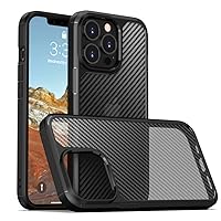 Bonitec Compatible with iPhone 14 Pro Max Case, iPhone 14 Pro Max Carbon Fiber Phone Case Translucent Ultra Thin Hard Shockproof Protective Cover for iPhone 14 Pro Max 6.7
