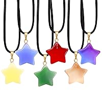 Omlisca Star Pendent Necklace 12 Pack Star Space Party Favors School Classroom Rewards Decor Exchange Goodie Bags Fillers for Women Birthday Valentines Day Party Supplies Carnival Decorations