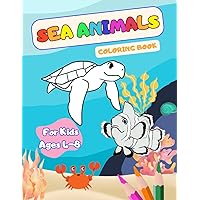 Sea Animals Coloring Book for Kids Ages 4-8 (Italian Edition)