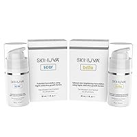 Skinuva® Next Generation Scar Cream (1 oz) + Skinuva® Brite Hyperpigmentation Treatment (1 oz) | Advanced Scar Removal + Skin Brightening Cream | Formulated with Highly Selective Growth Factors