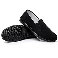 Chinese Style Slippers Kung Fu Martial Arts Tai Chi Shoes Rubber Sole Unisex All Black