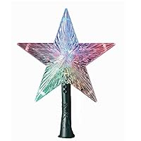 Kurt Adler LED Color-Changing Light Star, 8.5-Inch Treetop