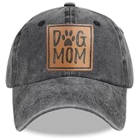 Unisex Dog Mom Vintage Jeans Adjustable Baseball Cap Cotton Denim Dad Hat