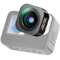 NEEWER 170° Ultra Wide Angle Lens Compatible with GoPro Hero 12 Hero 11 Hero 10 Hero 9 Black Action Camera Lens Accessories, Anti Reflective Multi Coated HD Optical Glass, Aluminum Frame, LS-37