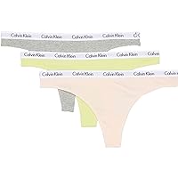 Calvin Klein Women's Carousel Logo Cotton Thong Multipack Panty
