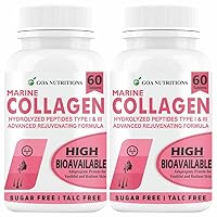 Collagen Supplements for Women, Marine Collagen Powder with Hyaluronic Acid HLA, Biotin & Vitamin C, B12, Protein Peptides Type 1, 2 & 3 for Skin -120 Tablets