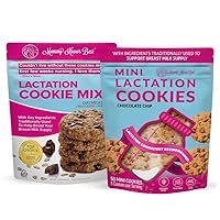 Mommy Knows Best Lactation Cookie Bites and Cookies Mix - Oatmeal and Chocolate Chip Flavors for Breast Milk Supply Support with Brewers Yeast, Flax Seed, Oat Flour