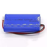 3.7 V 5200Mah Rechargeable Lithium-Ion Battery, with XH-2P 2.54 Connector Plug, High Performance Backup Battery