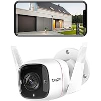 TP-Link Tapo 2K Security Camera Outdoor Wired, IP66 Weatherproof, Motion/Person Detection, Built-in Siren w/ Night Vision, Cloud/SD Card Storage, 2-Way Audio, Works w/ Alexa & Google Home (Tapo C310)