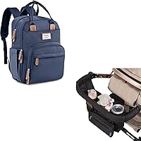 RUVALINO Baby Essential Gear Set for On-The-Go Parents Diaper Bag Backpack and Stroller Organizer Bundle
