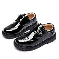 Nihaoya Kids Oxford School Uniform Loafer Toddler Dress Shoes Boys Slip On Shoes Kids Dress Shoes Boys Loafer Dress Shoes for Boys