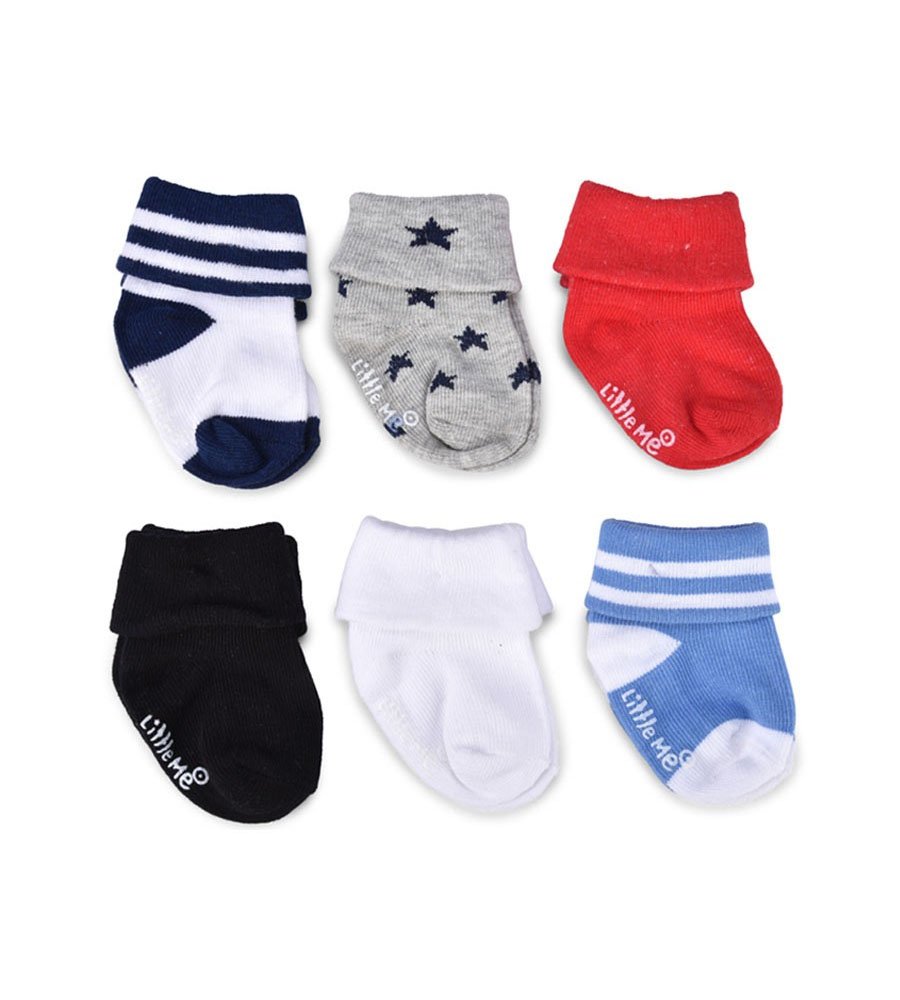 Little Me baby-boys Baby Boys' 6 Pack Socks