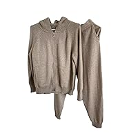 Fall Winter Luxury Mongolian Cashmere Matching Sweater And Pants Set
