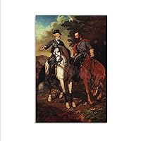 HWGACS Last Meeting of Robert E. Lee & Stonewall Jackson Poster Wall Poster Art Canvas Printing Poster Office Bedroom Aesthetic Poster Unframe-style 20x30inch(50x75cm)