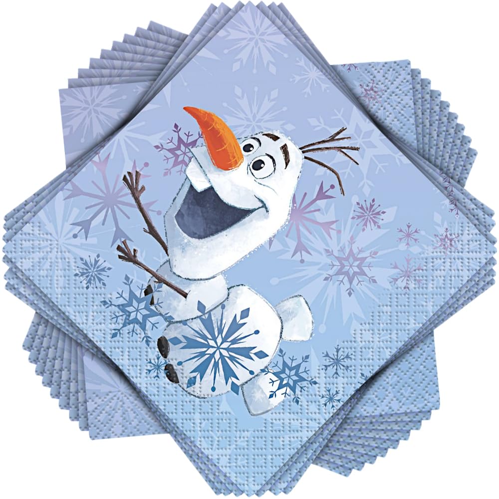 Disney Frozen 2 Themed Beverage Napkins (Pack of 16) - Perfect for Parties and Celebrations