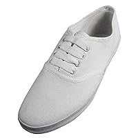 Womens Canvas Lace Up Shoe with Padded Insole