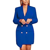 Womens Long Sleeve Dress V Neck Sexy Solid Color Slim Fit Women Dresses