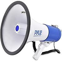 Portable Megaphone Speaker PA Bullhorn - Built-in Siren, 50W Adjustable Volume Control in 1200 Yard Range, Ideal for Any Outdoor Sports, Cheerleading Fans & Coaches, or for Safety Drills
