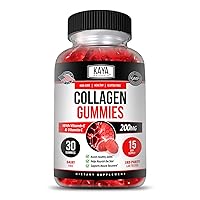 Collagen Gummies for Men & Women Supplement | Nature Made Gummies - 1000mg of Hydrolyzed Collagen, Vitamin C, Selenium & Biotin, Strawberry Flavor - 30 Count Gummies